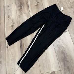 Banana Republic Flanneled Wool Straight Leg Trousers, Black, Size 6, NWT